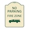 Signmission Designer Series-No Parking Fire Zone With Graphic Tan & Green, 24" x 18", TG-1824-9818 A-DES-TG-1824-9818 - alternate 1
